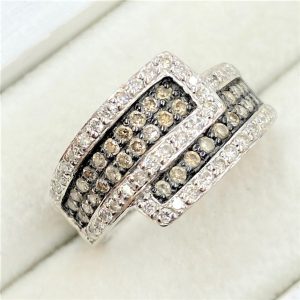 K18WG 18金ホワイトゴールド メレダイヤ リング